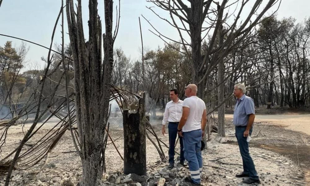 Φωτιά στη Βαρυμπόμπη: Κινδύνευσε το σπίτι του Κώστα Σκρέκα
